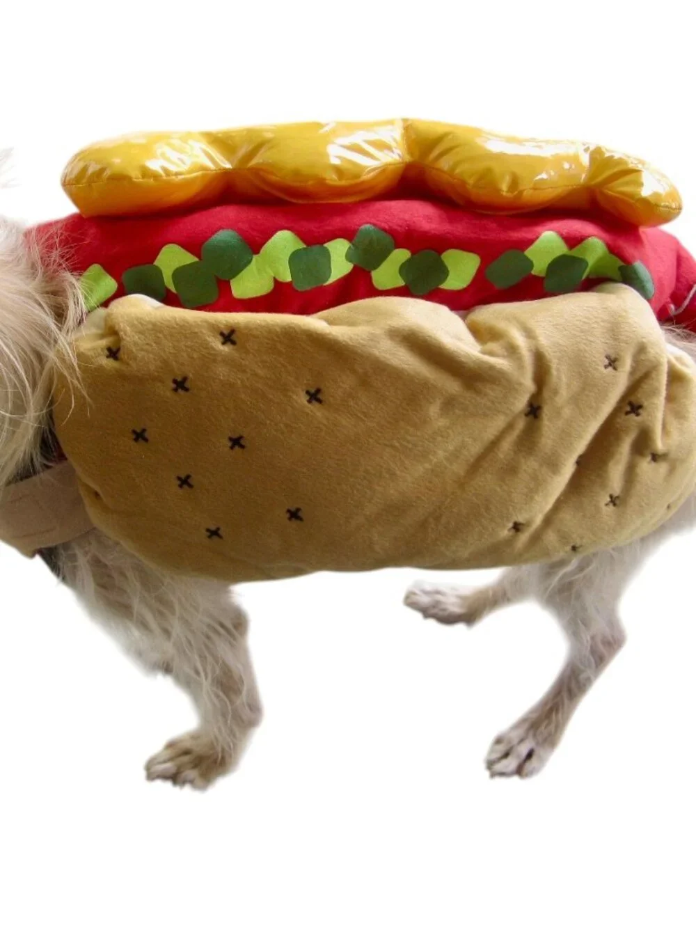 Puppy Dog Costume Hotdog Bun & All the Fixings Dog Size Small Cosplay HALLOWEEN